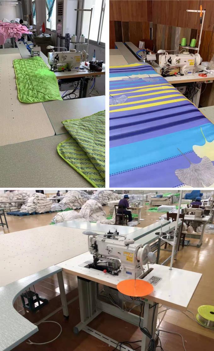 Máquina de coser del edredón del consolador de la alfombra del edredón de la cama de la cinta de la Sobre-cerradura automática del borde con la tabla de funcionamiento