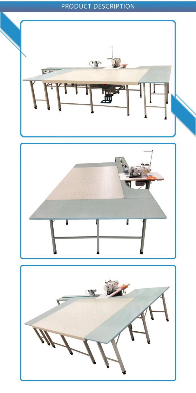 Máquina de coser del edredón del consolador de la alfombra del edredón de la cama de la cinta de la Sobre-cerradura automática del borde con la tabla de funcionamiento
